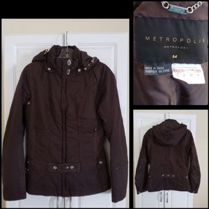 4 women METROPOLIS brown snow jacket